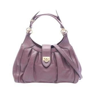 Ferragamo Pre-owned Handbags, female, Purple, Size: ONE SIZE Pre-owned Handbag