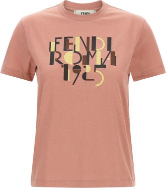 Fendi Fendi Roma 1925 T Shirt Rosa-Donna