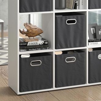 Vicco Separador De Ambientes Nove, Blanco, 104 X 108 Cm Con 6 Cajas Plegables