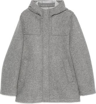 Manuel Ritz hooded coat - men - Polyester/Acrylic (Fiber)/Viscose/Wool/Polyester - 52 - Grey
