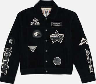 Wrangler Men s Avirex Suede Trucker Jacket Black