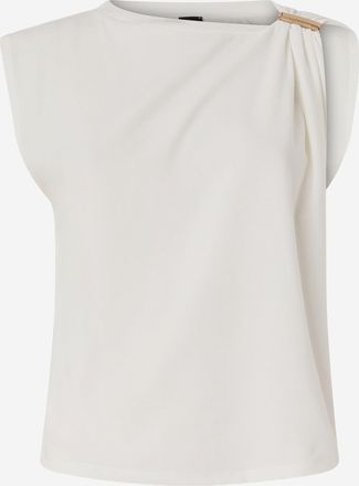 Pinko Pinko-T-Shirt mit Drapierung und goldenen Details