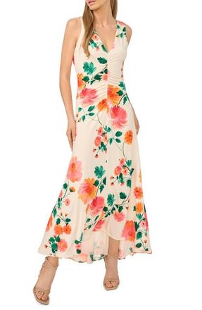 Ted Baker Elizabeth Ruched Sleeveless Maxi Dress in Antique White at Nordstrom, Size X-Large