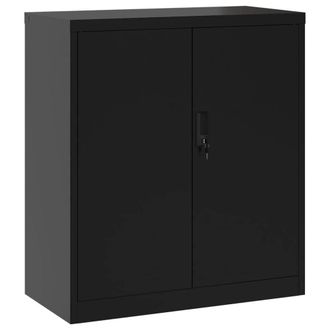 Berkfield Home File Cabinet Black 79x40x90 cm Steel | Size: 79 x 40 x 90 cm