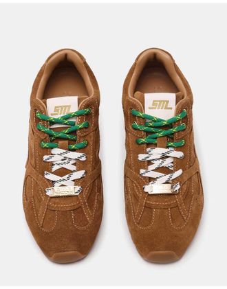 Steve Madden Asiel - Sneakers color cammello scamosciate con dettagli a contrasto-Neutro