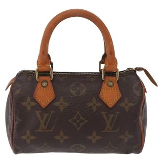 Louis Vuitton Speedy Mini Hl Monogram Canvas Brown Canvas Handbag (Pre-Owned)