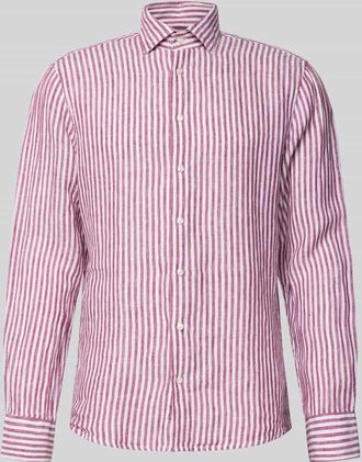 Seidensticker Regular Fit Business-Hemd aus Leinen mit Kentkragen in Fuchsia, Gr&ouml;&szlig;e 45