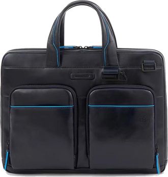 Piquadro Laptop Bags & Cases - Heren - Laptoptassen - Blauw - ONE Size - Leer - Tassen