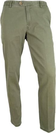 Meyer Broek - Heren - Chinos - Groen - W28 - Katoen - Broeken