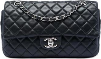 Chanel Pre-owned Classic Double Flap Shoulder Bag - unisex - Vintage Schoudertas - Zwart - ONE Size - Leer - Vintage