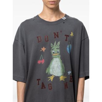 Miharayasuhiro Graphic-Print Cotton T-Shirt - Gray