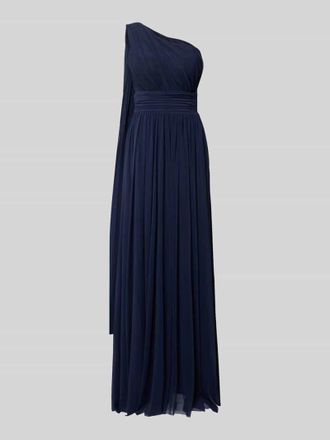 Troyden Collection Maxikleid im One-Shoulder-Look mit Taillenband in Dunkelblau, Gr&ouml;&szlig;e 36