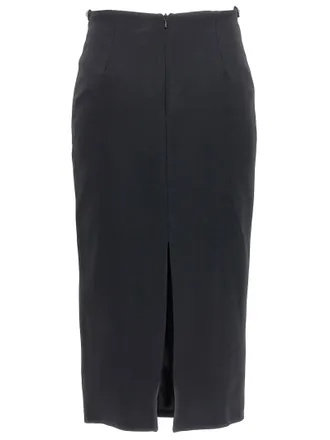 DAVID KOMA Circle Embroidery Jewel-Appliqu&eacute; Skirt - Black