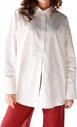 Nia Dahlia Button Up Shirt In White