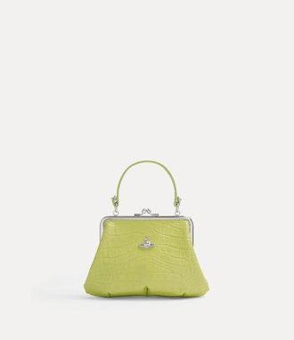 Vivienne Westwood Granny Frame Purse Emboss Croc Leather Lime-green One Size Women