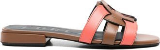 Furla Summer Sandalo Dual-Strap Brown Coral Sandals