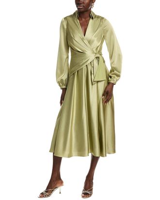Badgley Mischka Wrap Full Skirt Day Dress