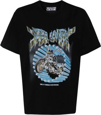 Versace Jeans Couture Black Printed T-shirt