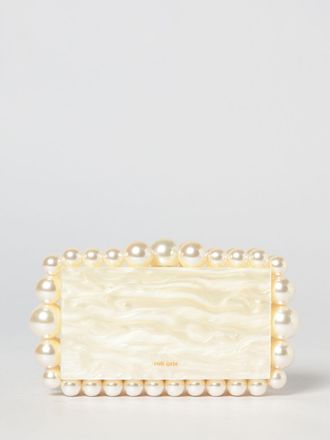 Cult Gaia Clutch Eos Cult Gaia in resina marmorizzata con perle sintetiche
