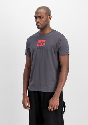 Alpha Industries T-Shirt ALPHA INDUSTRIES Satin Logo T-Shirt, Herren, Gr. XXL, grau (vintage grau), Obermaterial: 100% Baumwolle, Shirts T-Shirt