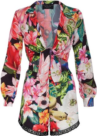 Philipp Plein Jumpsuit Flowers - Dames - Playsuits - Veelkleurig - M - Jumpsuits & Playsuits