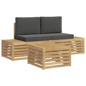 vidaXL Conjunto De Sof&aacute;s De Exterior 4 Pieza Vidaxl