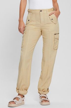 Guess Nessi Cargo Pants in Beige at Nordstrom, Size 24 X 30