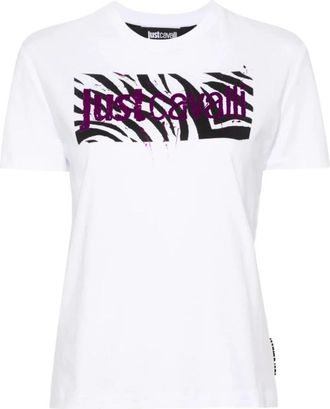 Just Cavalli T-shirts en Polos - Dames - T-shirts - Wit - L - Tops