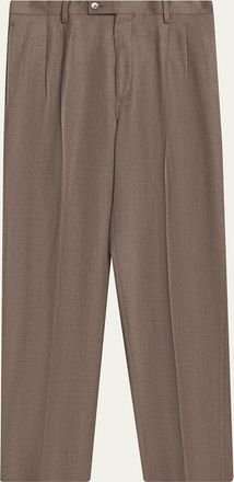 Auralee Mens Wool Straight-Leg Trousers