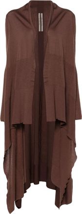 Rick Owens open-front virgin wool cardigan - women - Virgin Wool - S - Brown