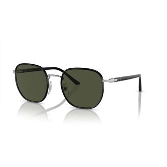 Persol Sunglasses, unisex, Black, 52 MM, Black/Green Sunglasses