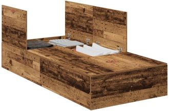vidaXL Cama con almacenamiento Madera Vieja 100 x 200 cm vidaXL