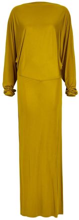 De La Vali DE LA Vali Devana Open Back Jersey Maxi Dress - Gold - 10 (UK10 / S)
