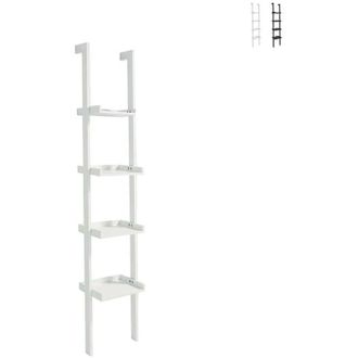 Oresteluchetta Estanter&iacute;a De Pared Blanca Escalonada 4 Estantes Moderna H180cm Little Peoria - Blanco