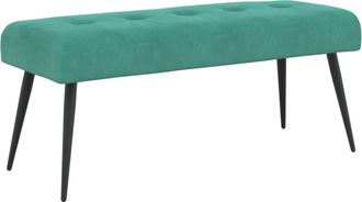 vidaXL Banco Con Tapicer&iacute;a Con Botones Tuquesa 110 X 40 X 46 Cm Vidaxl