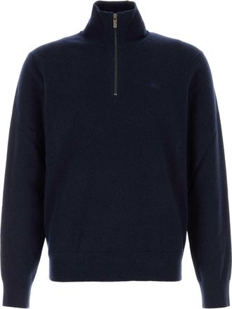 Burberry Dark Blu Stretch Cashmere Blend Sweater