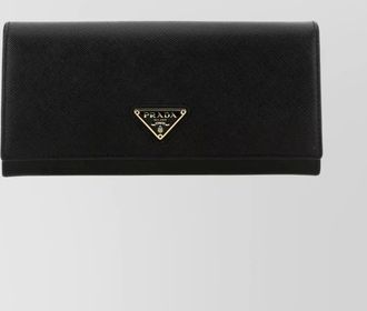 Prada leather continental wallet