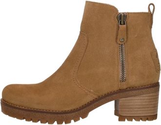 Panama Jack Pauline Ankle Boot - Dames - Laarzen met Hak - Beige - 41 EU - Leer - Schoenen
