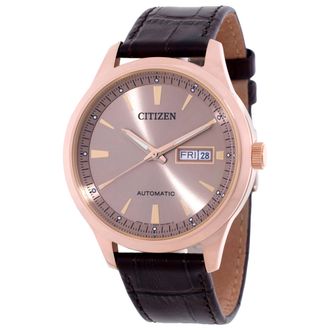 Citizen Mechanical Automatic Rose Gold Dial Mens Watch NY4062-04X