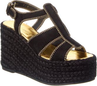 Ferragamo Ferragamo Renee Suede Wedge Sandal