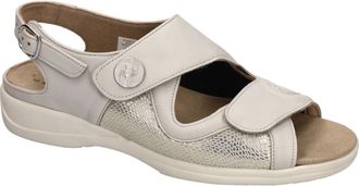 Solidus 73500 LIA 500 (H) Sandaal - Dames - Sleehakken - Grijs - 40 1/2 EU - Leer - Schoenen