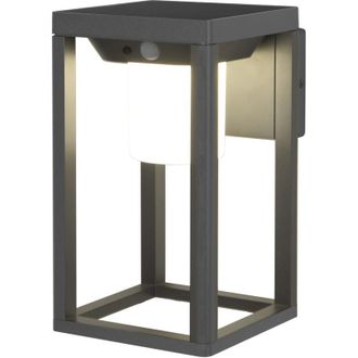 Forlight Bow - Aplique Solar Exterior Led 3w. Aplique De Pared Con Placa Solar Para Jard&iacute;n, Terraza. Blanco C&aacute;lido 3000k. Color Gris Urbano - Forlight