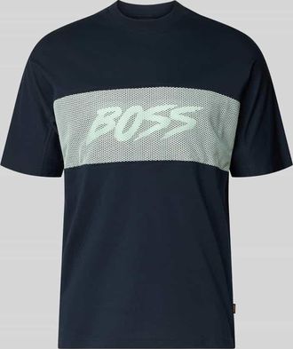 Boss Orange by Hugo Boss BOSS Orange Regular Fit T-Shirt aus reiner Baumwolle Modell TE_BAYMESH in Marine, Gr&ouml;&szlig;e XXXL