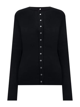 Jil Sander ribbed front-button cardigan - women - Wool - 36 - Black