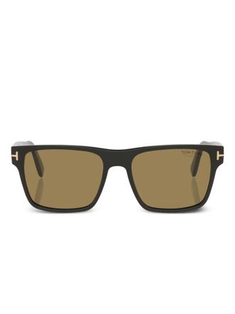 Tom Ford Eyewear Calder metal-detail square-frame sunglasses - men - Acetate - 55 - Black