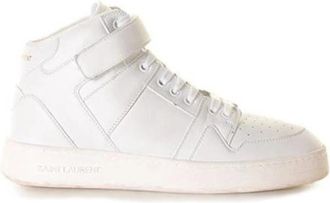 Saint Laurent Sneakers - Heren - Sneakers - Wit - 41 EU - Katoen - Schoenen