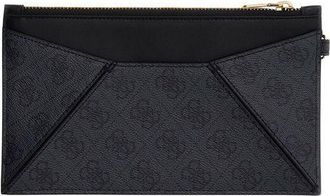 Guess Womens Pouch Coal Multi Polyurethane Bags - Pouches
