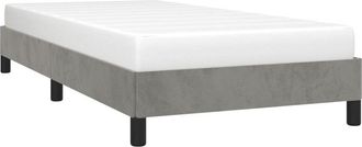 vidaXL Estructura de cama sin colchón terciopelo gris claro 90x190 cm Vidaxl