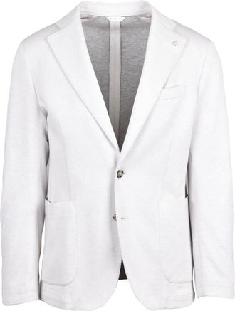 Manuel Ritz Rounded Cotton-Polyamide Blazer with Notch Lapel and Button Closure