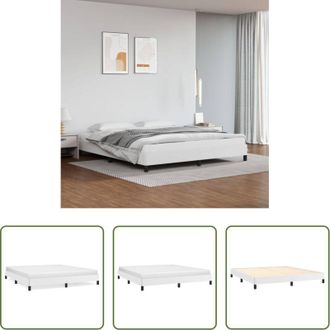 vidaXL vidaXL Letto in compensato - Giroletto Bianco 160x200 cm in Similpelle